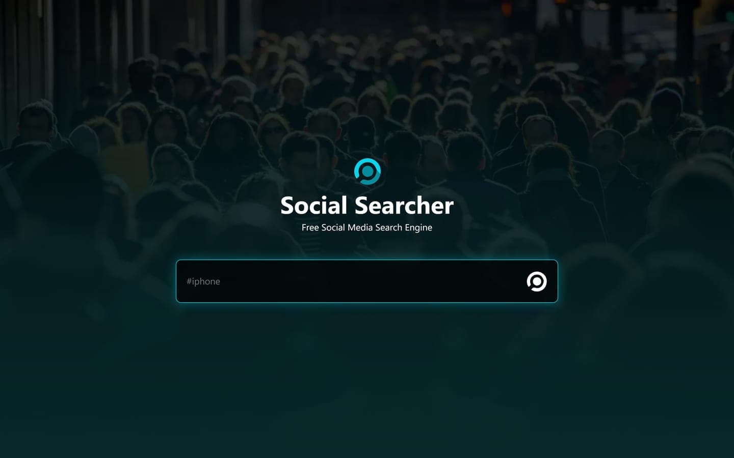 The Social Searcher homepage