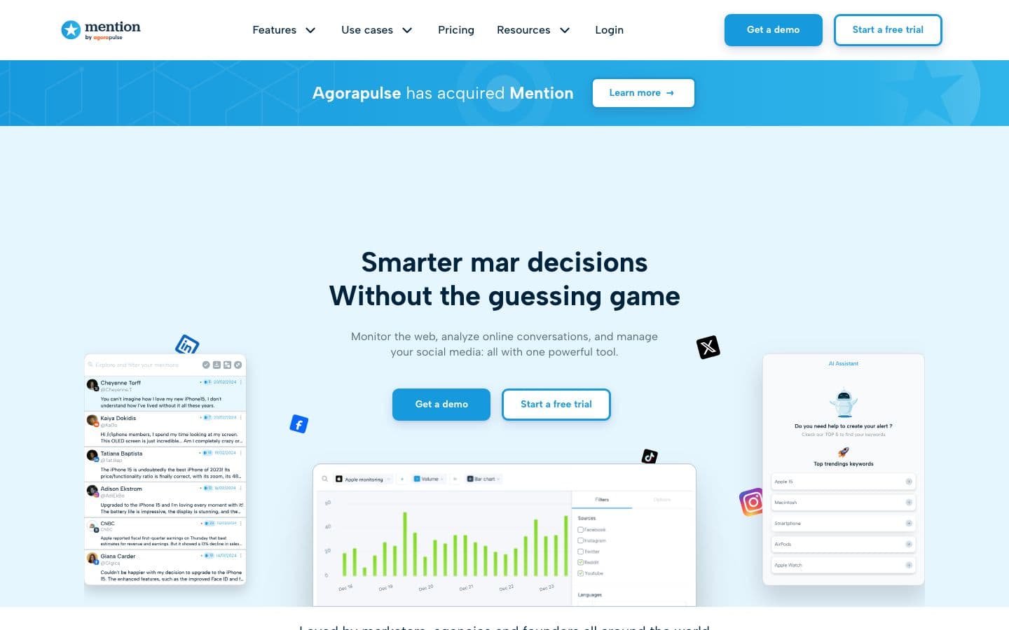 The Mention homepage